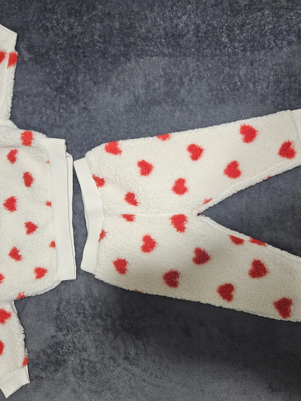 Cat & Jack White Sweater with Red Heart Detail